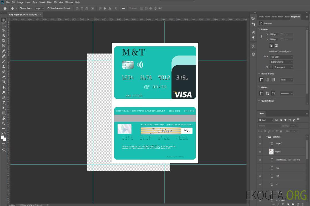 Carte visa USA M&T Bank template Carte visa USA M&T Bank template